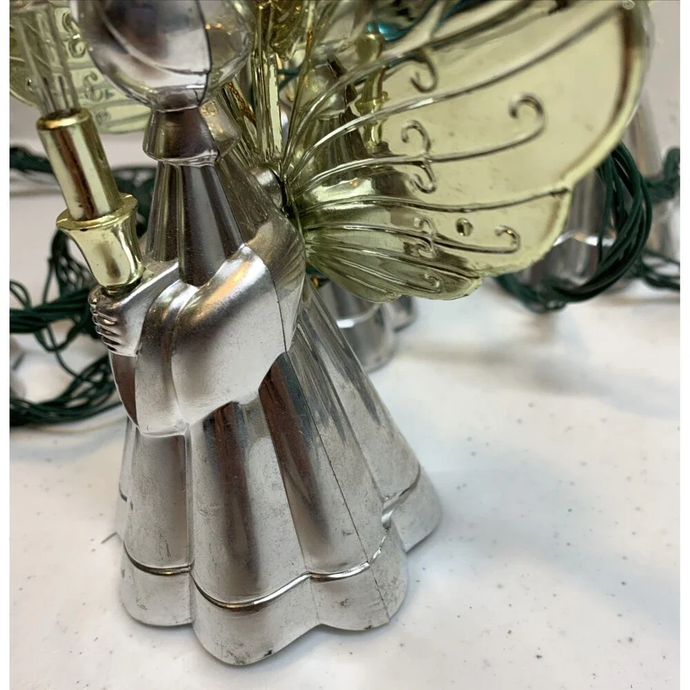 Vintage Musical Angels with Lights Silver & Gold Adjustable Volume